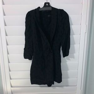 Zara black tuxedo styled